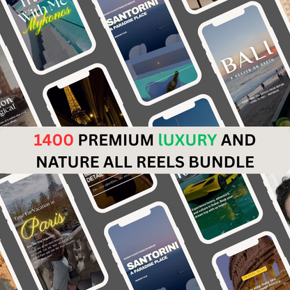 1400+ Luxury & Nature Travel Reels Bundle (4K HD) | Viral Short Video Content Pack for Instagram, YouTube & Ads