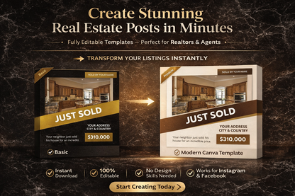 2000+ Real Estate Social Media Templates Bundle – Editable Canva & PSD Designs for Realtors, Builders & Property Dealers (Instant Download)